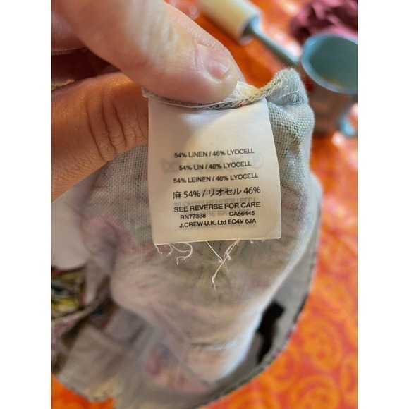 $80 J.Crew Sailor short in harbor print-G5218-Linen/TENCEL® lyocell-sz 00 - Picture 8 of 8